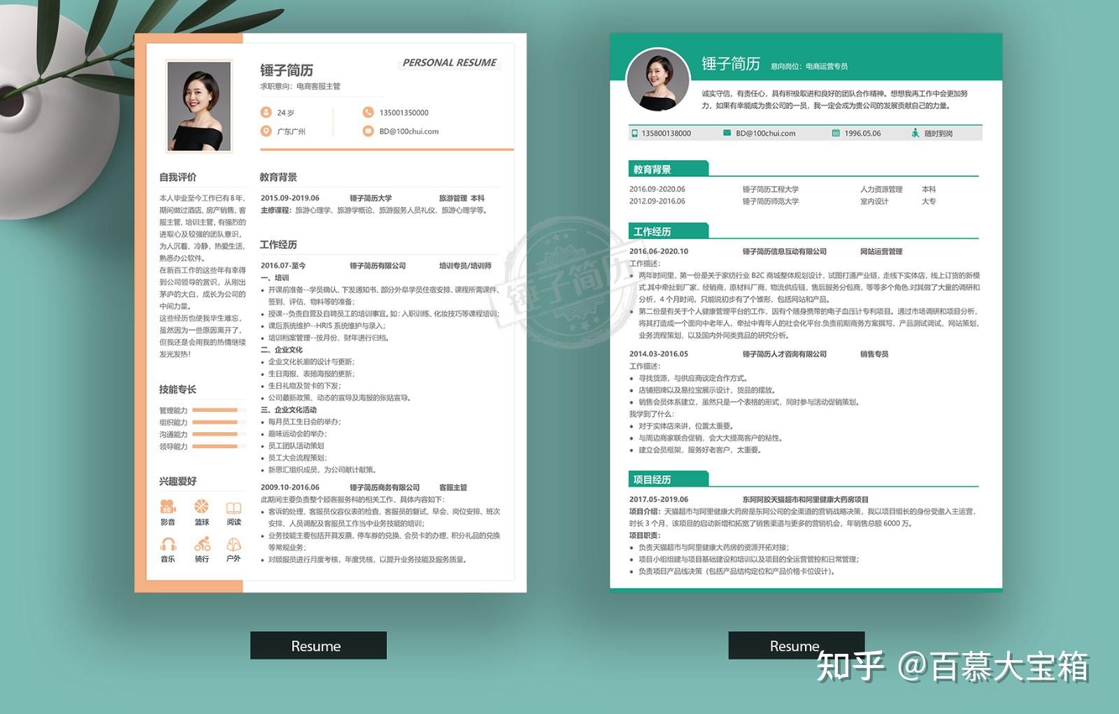 电商行业从业简历