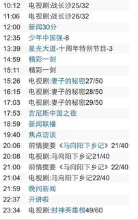 中央电视台一套节目表，一览众精彩的视听盛宴