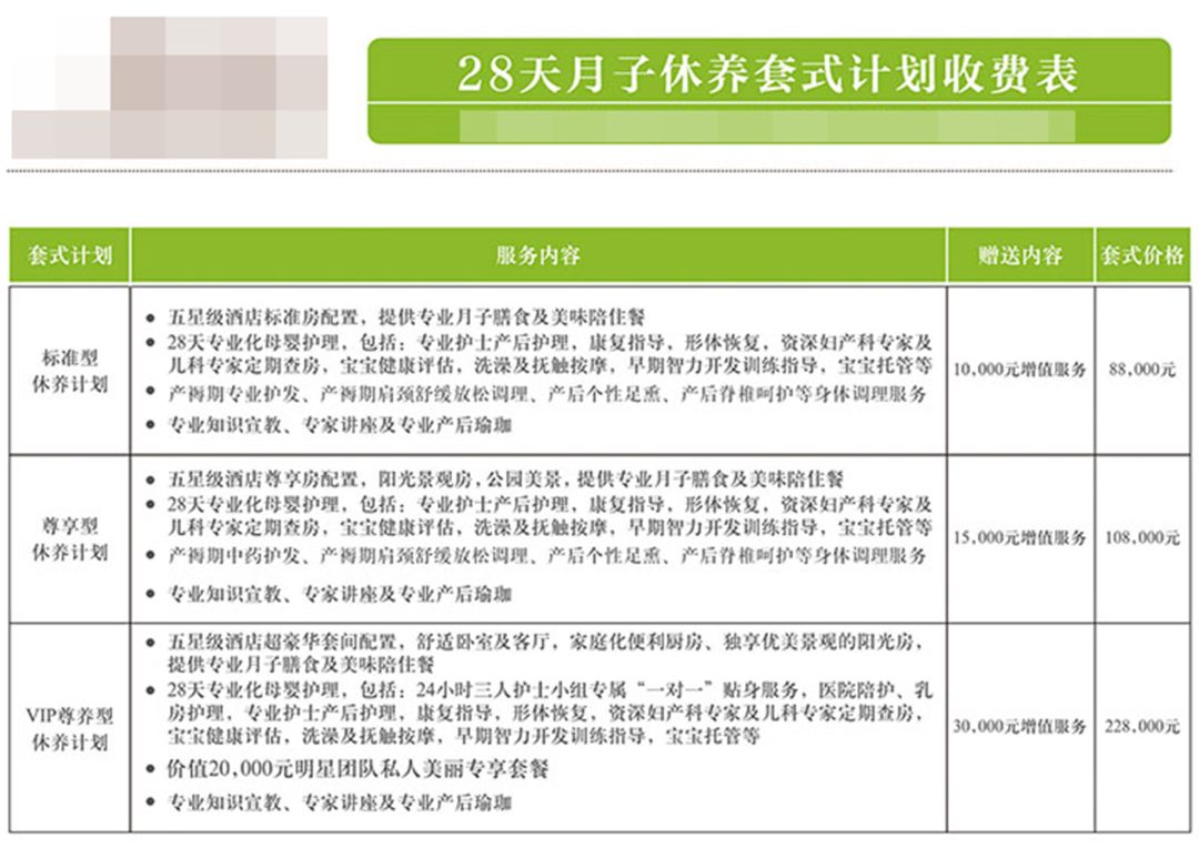 南宁市月子中心价格表及其服务内容详解