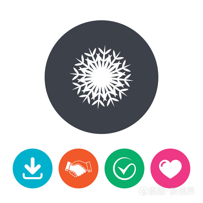 小雪花图标，象征与魅力